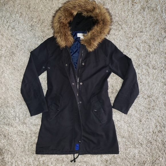 Liz Claiborne Woman's Parka Jacket with Faux Fur Hood - Picture 6 of 10